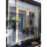 CỬA BẢN LỀ SÀN MỞ QUAY 2 CÁNH HỆ INOX