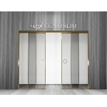 CỬA LÙA O SLIM 4 CÁNH ÂM TƯỜNG ĐỐI XỨNG