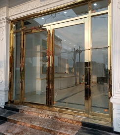 CỬA BẢN LỀ SÀN MỞ QUAY 1 CÁNH HỆ INOX