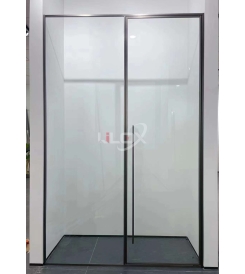 PHÒNG TẮM KHUNG INOX CỬA MỞ QUAY 1 CÁNH 1 FIX FULL VIỀN