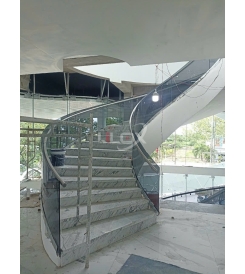 U THÉP CHÔN ÂM CAO 82 MM CHO LAN CAN KÍNH CONG