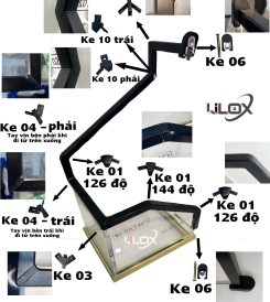 KE LIÊN KẾT TAY VỊN NHÔM 3D LILOX VUÔNG 20